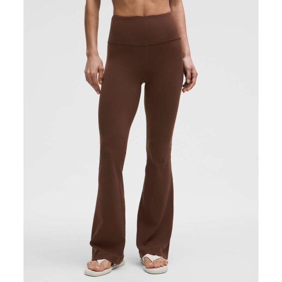 Lululemon Groove Super-High-Rise Flared Leggings Size 16 Lava Cake Nulu Fabric - Picture 1 of 3